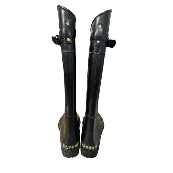Lauren Ralph Lauren Womens Rossalyn Black Rain Boots Size 6B SKU 8967 - Picture 12 of 16